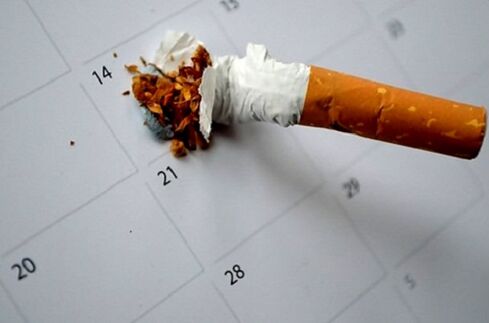 cigarette cassée et arrêter de fumer