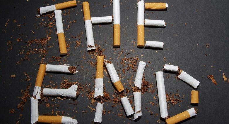 cigarettes cassées et les conséquences de l'arrêt du tabac